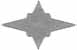Inlay, Small Square Star, 
1.44" by 0.92", nickel silver 0.040" thick